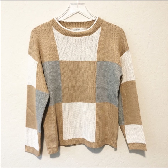 Vici Women Zach Checkered Thick Knit Sweater Small - Picture 5 of 5